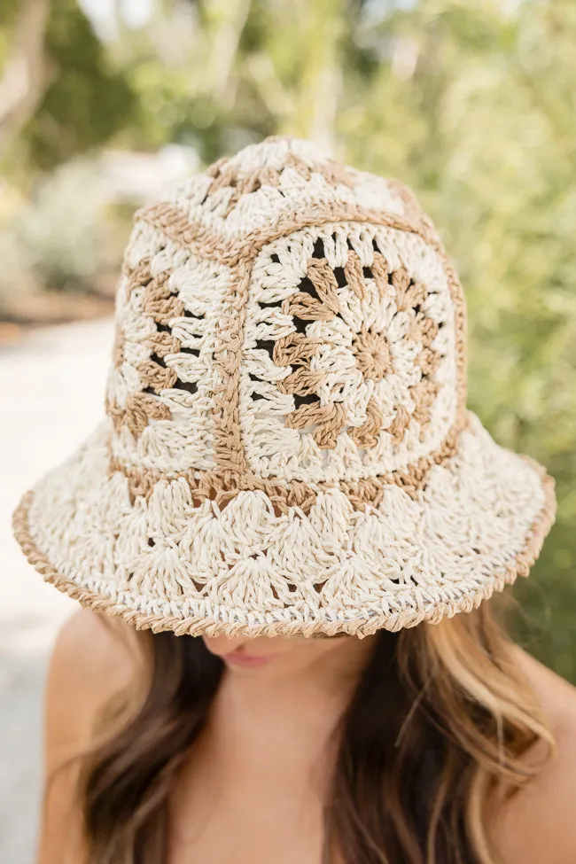 Ivory Crochet Bucket Hat FINAL SALE sold by Pink Lily