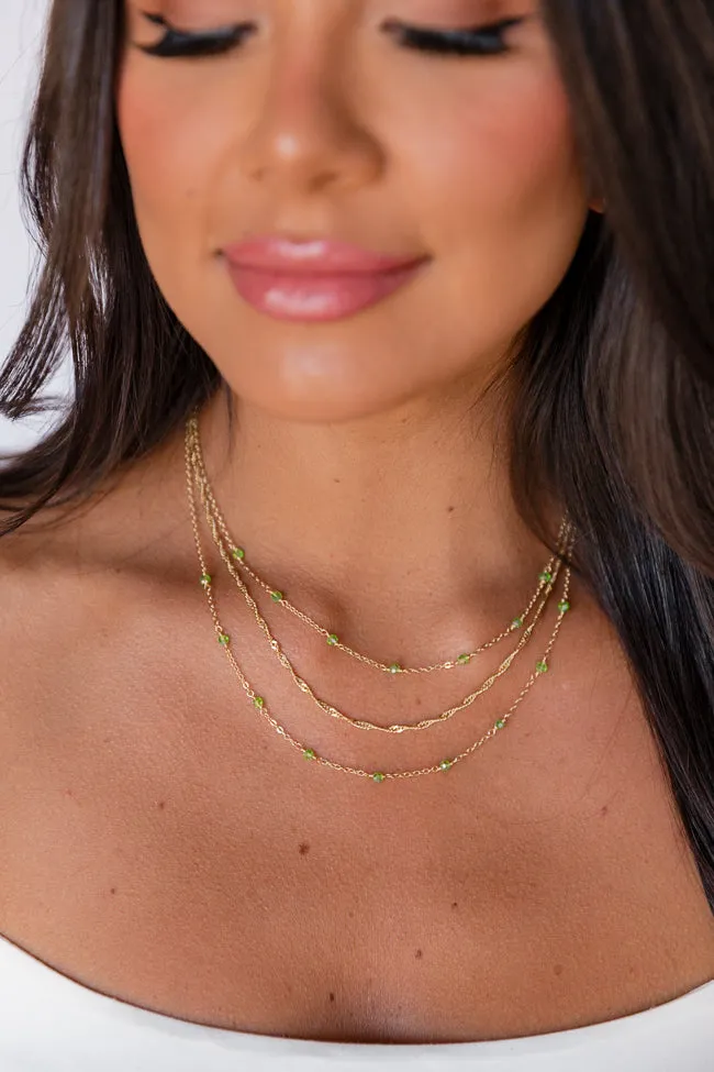 Green Beaded Layering Necklace FINAL SALE sold by Pink Lily product image thumbnail 2