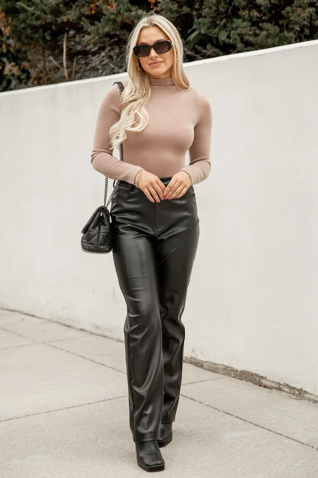 Hit Or Miss Taupe Mock Neck Bodysuit FINAL SALE sold by Pink Lily product image thumbnail 2