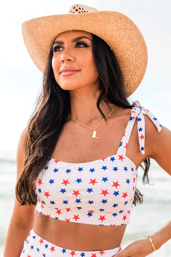 Wish Upon A Star Tie Shoulder Bikini Top FINAL SALE sold by Pink Lily