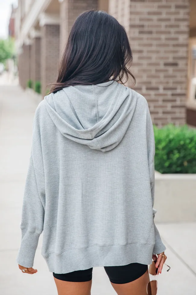 Find You Well Grey Waffle Hooded Pullover sold by Pink Lily product image thumbnail 5