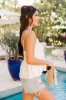 Summer Break Cream Frayed Hem Tank Top FINAL SALE sold by Pink Lily