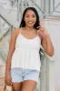 Summer Break Cream Frayed Hem Tank Top FINAL SALE sold by Pink Lily