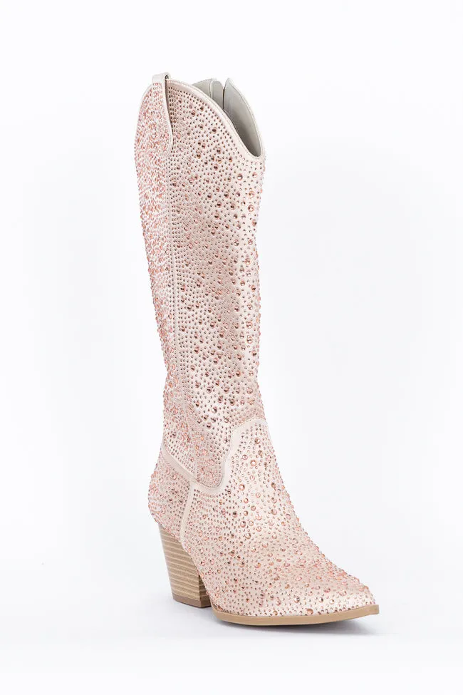 June Taupe Rhinestone Boots FINAL SALE sold by Pink Lily product image thumbnail 2