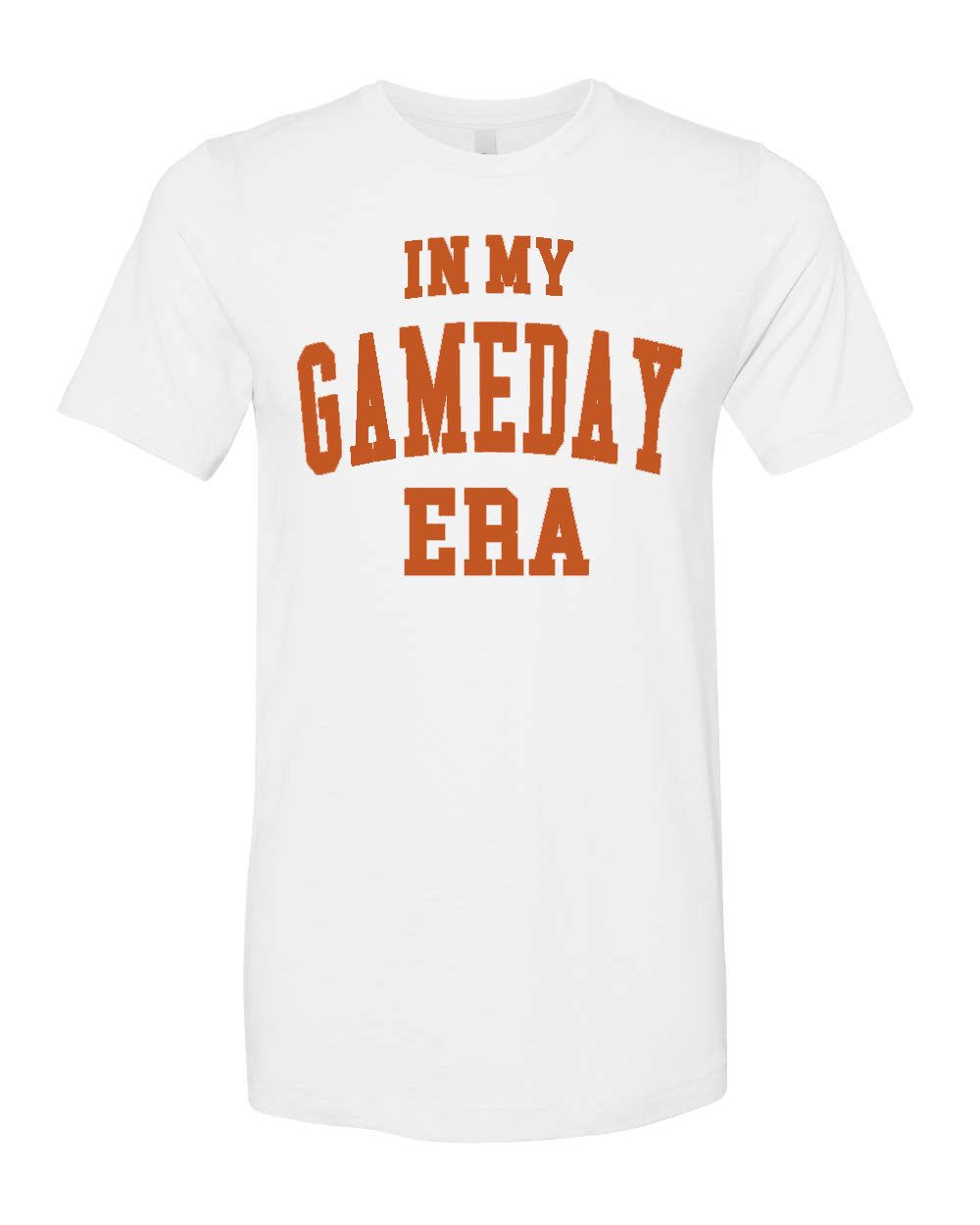 In My Gameday Era Burnt Orange White Graphic Tee sold by Pink Lily