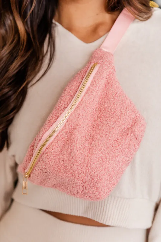Heading Out Pink Sherpa Belt Bag FINAL SALE sold by Pink Lily