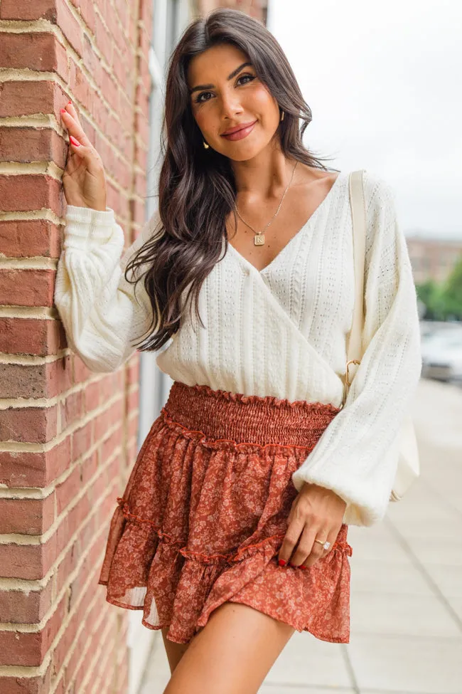 With Love Ivory Wrap Pointelle Sweater FINAL SALE sold by Pink Lily product image thumbnail 2