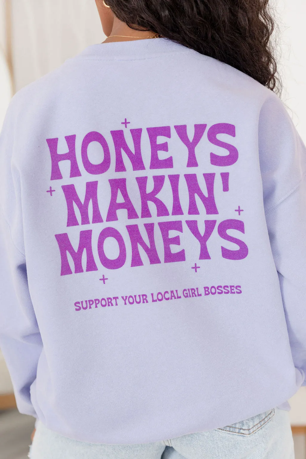 Girl Boss Lilac Oversized Graphic Sweatshirt sold by Pink Lily product image thumbnail 2