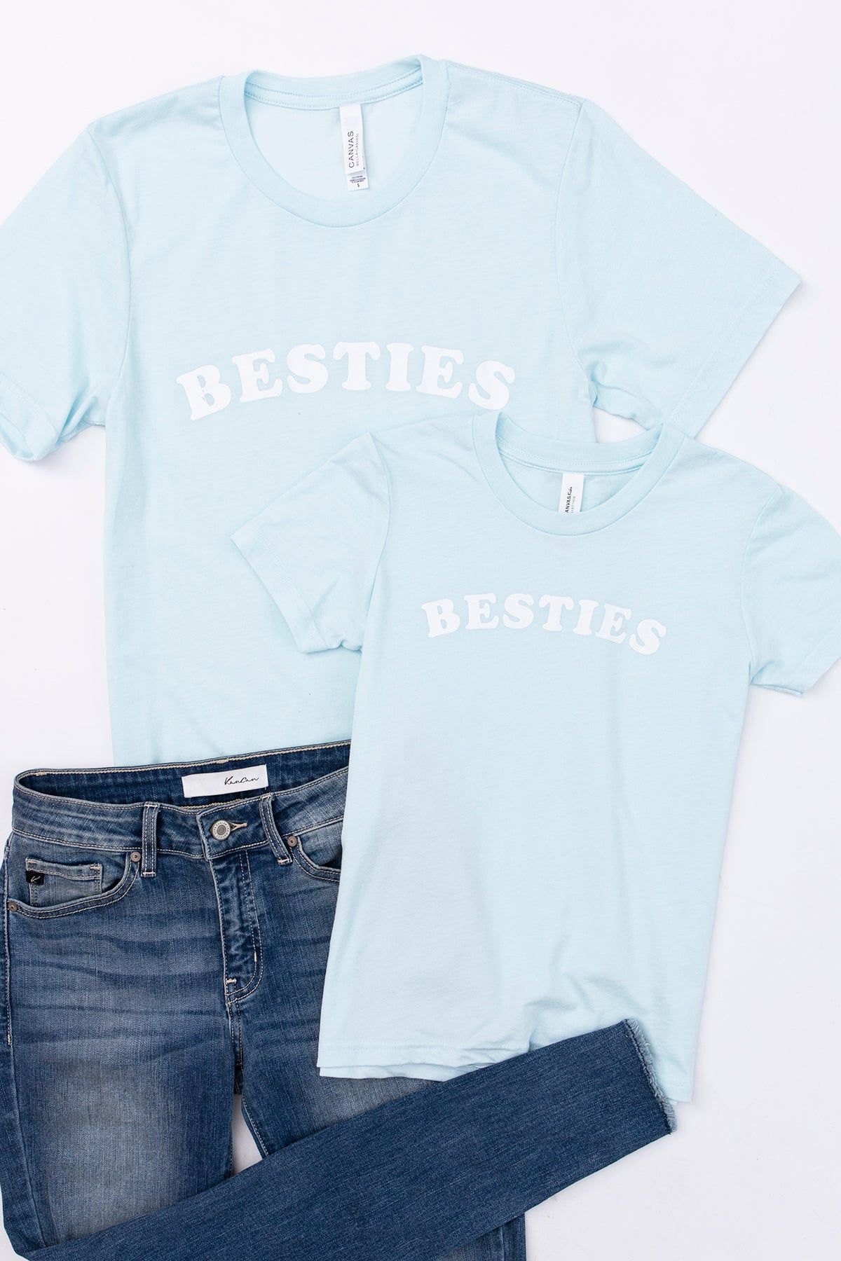 Besties Graphic Light Blue Tee FINAL SALE sold by Pink Lily product image thumbnail 5