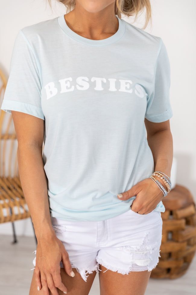 Besties Graphic Light Blue Tee FINAL SALE sold by Pink Lily product image thumbnail 2