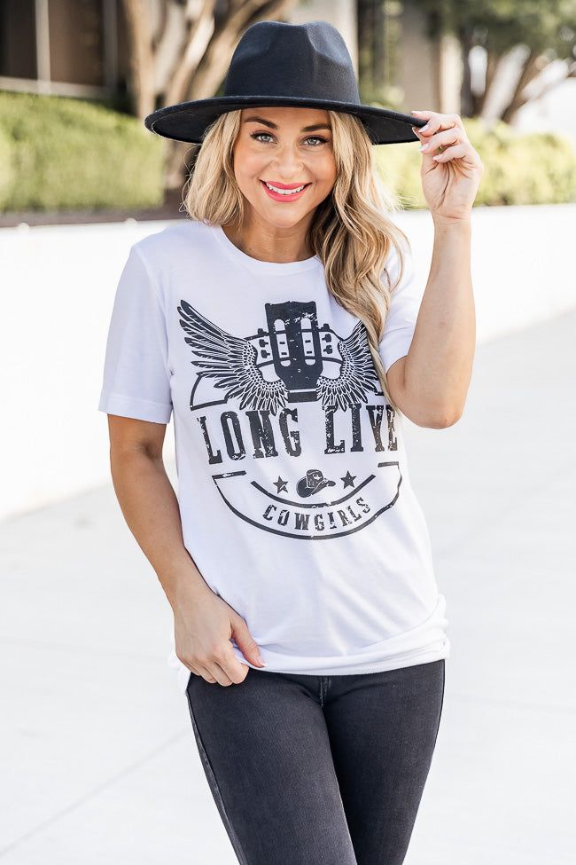Long Live Cowgirls White Graphic Tee SALE sold by Pink Lily product image thumbnail 2