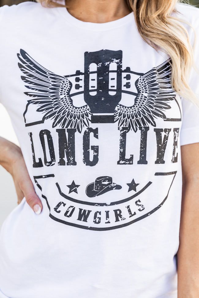 Long Live Cowgirls White Graphic Tee SALE sold by Pink Lily product image thumbnail 3