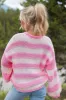I Always Believe Pink Textured Stripe Sweater FINAL SALE sold by Pink Lily