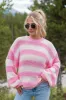 I Always Believe Pink Textured Stripe Sweater FINAL SALE sold by Pink Lily