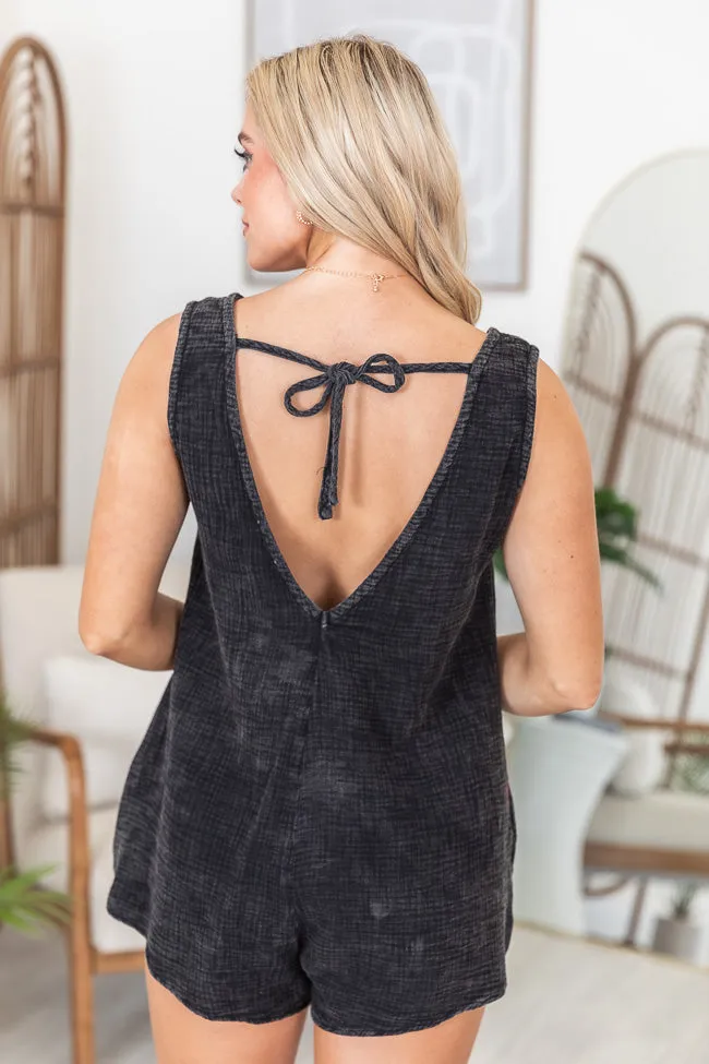 Wishful Thinking Black Gauze Romper FINAL SALE sold by Pink Lily product image thumbnail 5