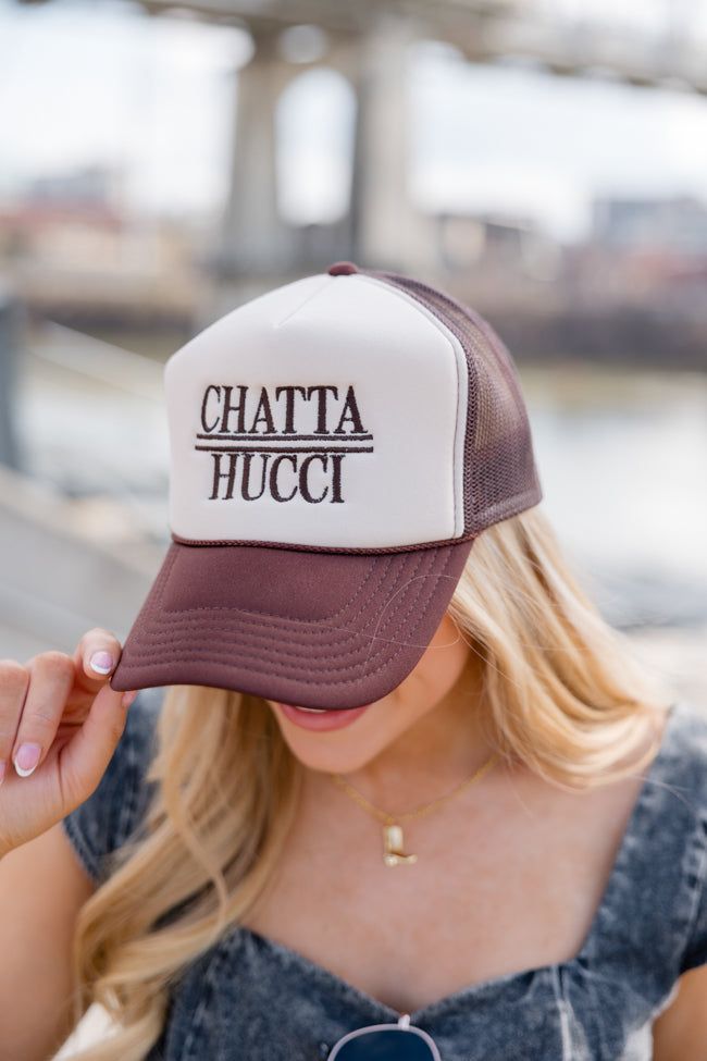 Chatta Hucci Tan/Brown Trucker Hat sold by Pink Lily product image thumbnail 2