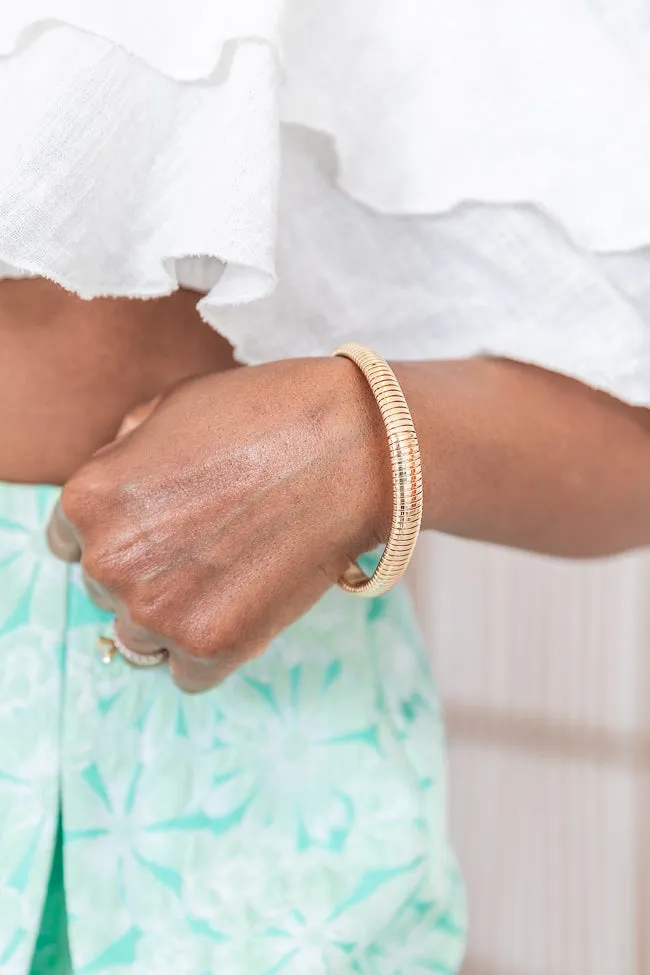 Stretch Gold Bangle sold by Pink Lily