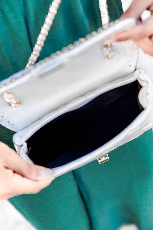 Rude Awakening White Quilted Crossbody Purse sold by Pink Lily product image thumbnail 5