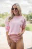 Lake Weekend Light Pink Oversized Graphic Sweatshirt sold by Pink Lily