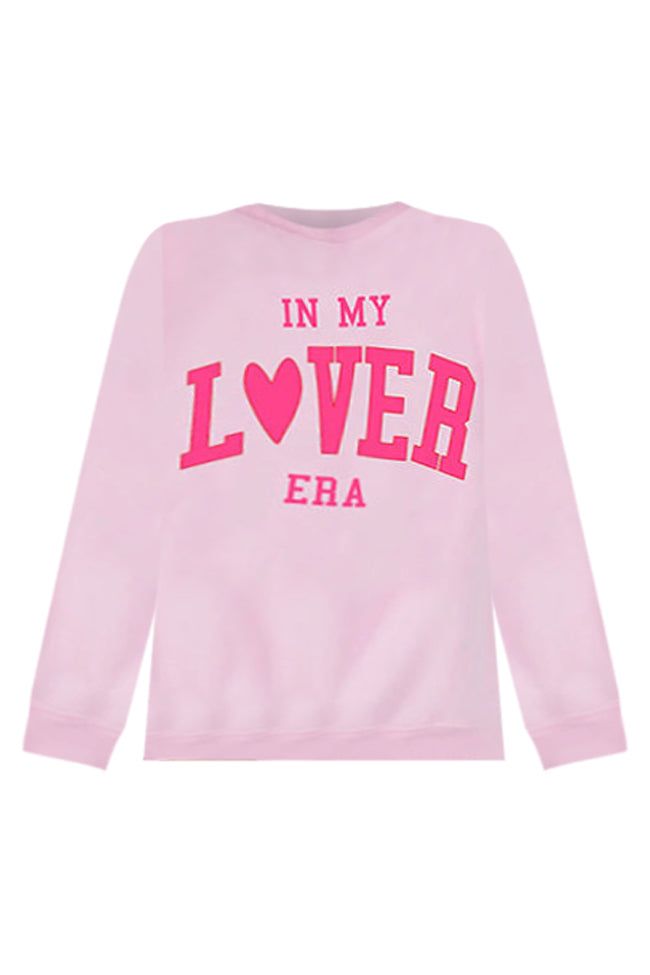 In My Lover Era Light Pink Oversized Graphic Sweatshirt sold by Pink Lily product image thumbnail 2