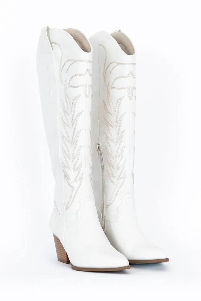 Shania White Cowboy Boot sold by Pink Lily product image thumbnail 3