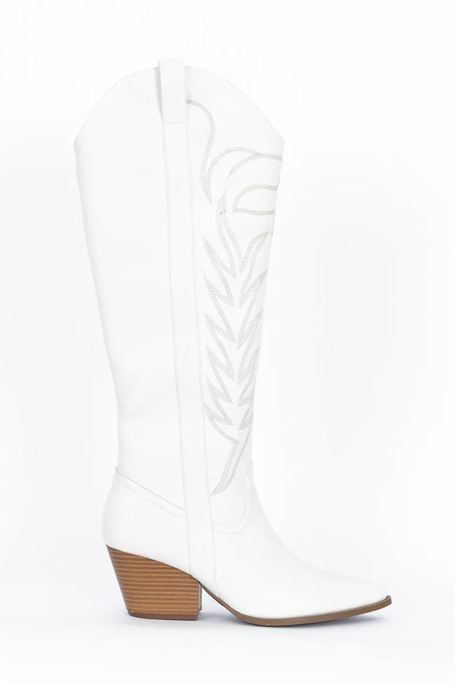 Shania White Cowboy Boot sold by Pink Lily product image thumbnail 5