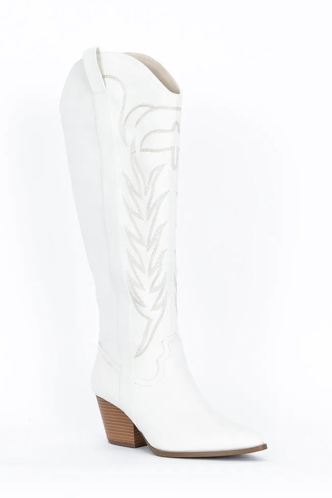 Shania White Cowboy Boot sold by Pink Lily product image thumbnail 4