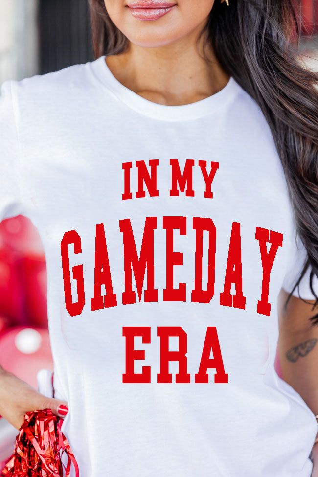 In My Gameday Era White Graphic Tee sold by Pink Lily product image thumbnail 2