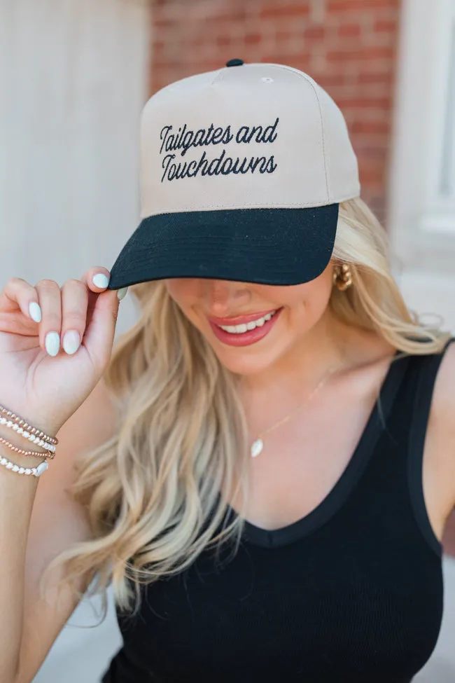 Tailgates And Touchdowns Black and Khaki Hat sold by Pink Lily