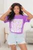 Future is Female Purple Oversized Graphic Tee sold by Pink Lily