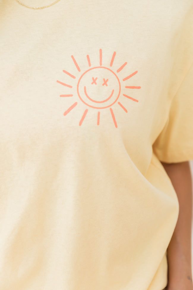Sun Smiley Yellow Oversized Graphic Tee sold by Pink Lily product image thumbnail 3