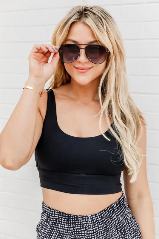 Finish Line Black Sports Bra FINAL SALE made by Pink Lily