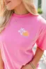 Forever Chasing Sunsets Hot Pink Oversized Graphic Tee sold by Pink Lily