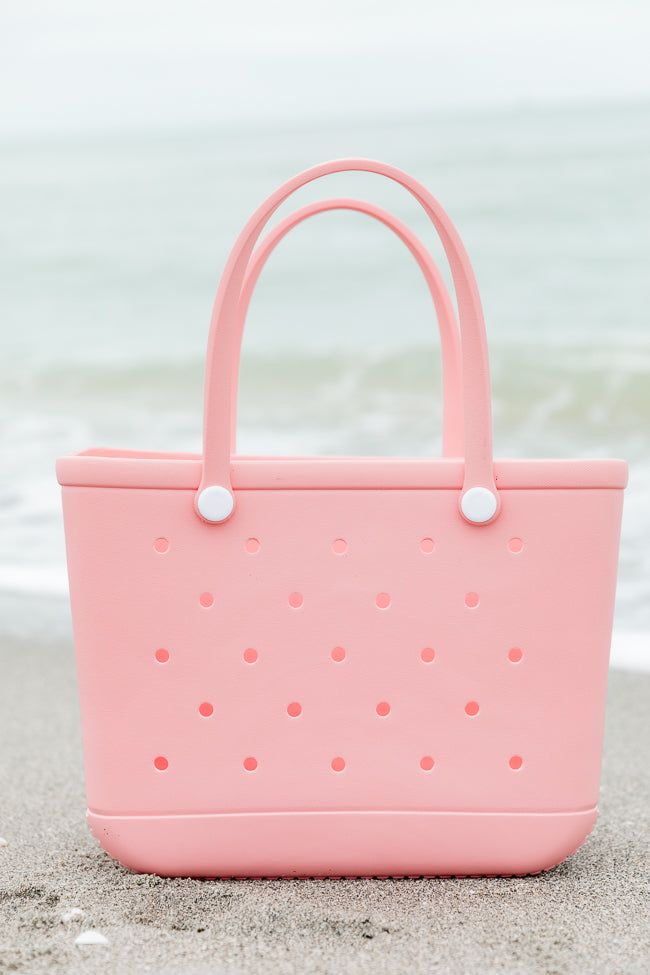 Light Pink Rubber Beach Tote Bag sold by Pink Lily product image thumbnail 3