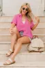 Clear Your Mind Pink Button Front Gauze Blouse FINAL SALE sold by Pink Lily