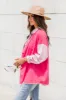It's All You Pink Corduroy Colorblock Shacket sold by Pink Lily
