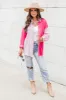 It's All You Pink Corduroy Colorblock Shacket sold by Pink Lily