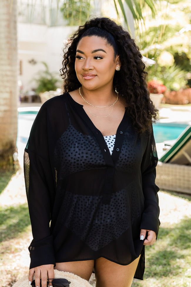 Along The Shore Black Swim Coverup FINAL SALE sold by Pink Lily product image thumbnail 4