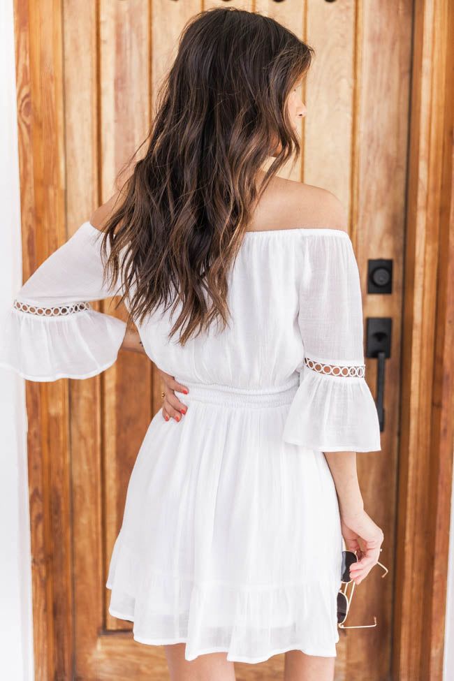Stolen Dreams White Off The Shoulder Dress FINAL SALE sold by Pink Lily product image thumbnail 6