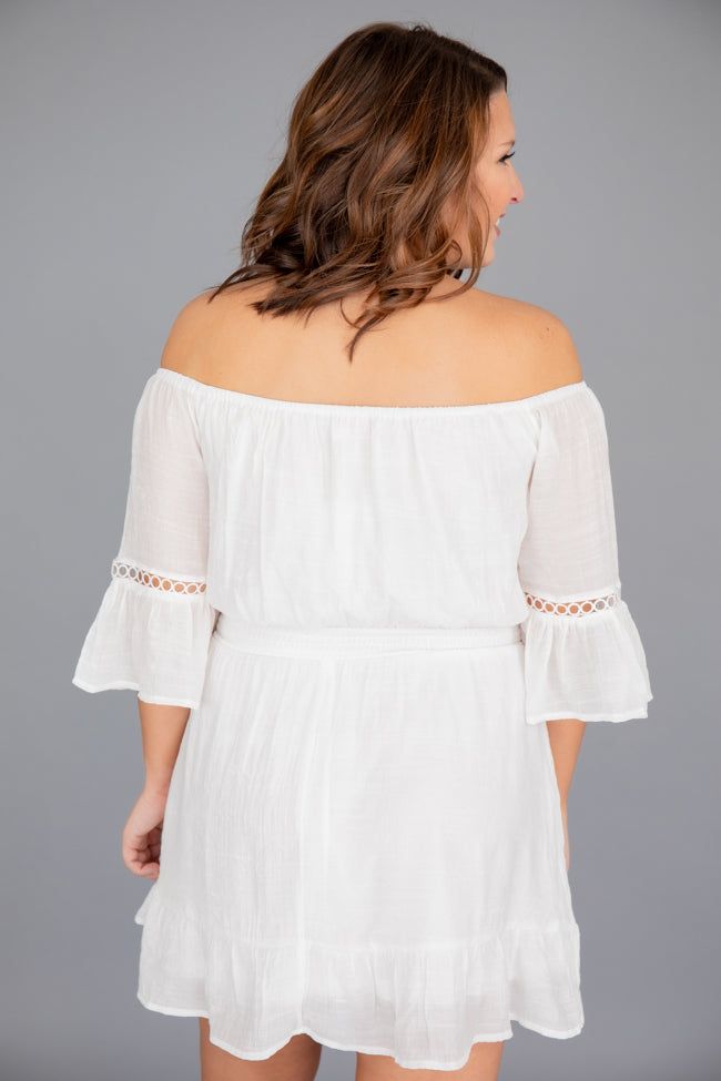 Stolen Dreams White Off The Shoulder Dress FINAL SALE sold by Pink Lily product image thumbnail 10