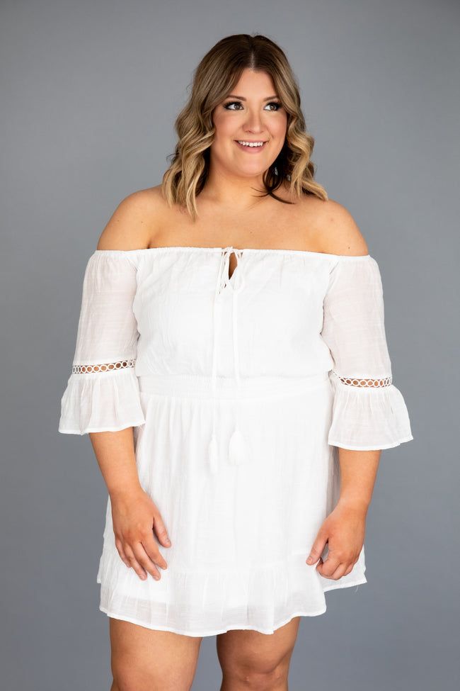 Stolen Dreams White Off The Shoulder Dress FINAL SALE sold by Pink Lily product image thumbnail 15