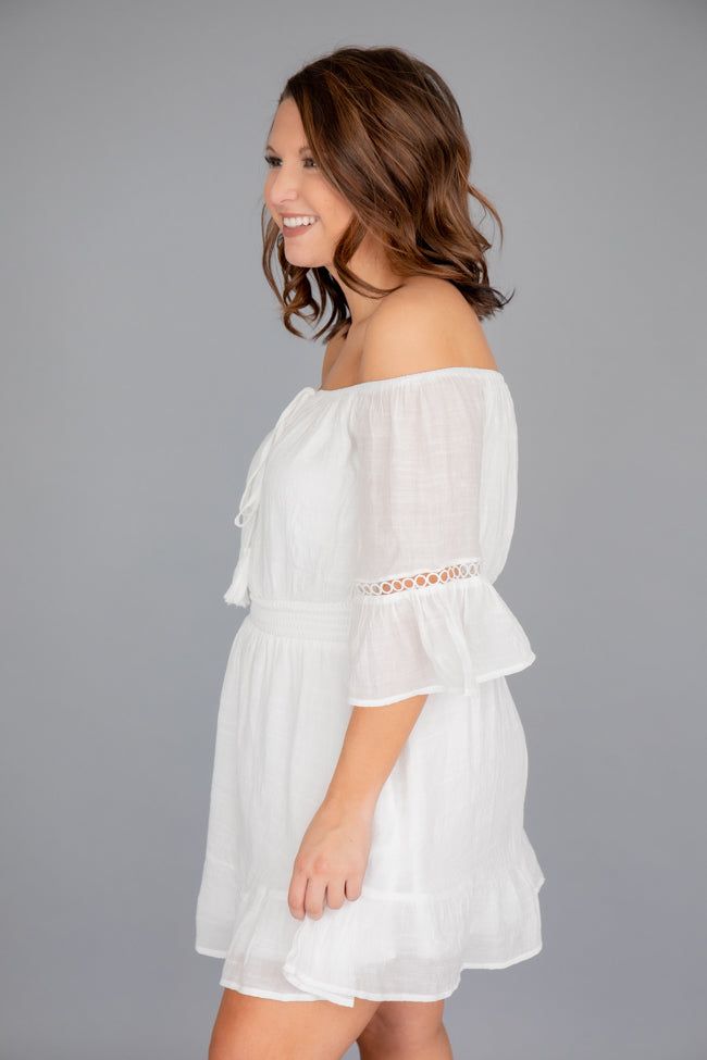 Stolen Dreams White Off The Shoulder Dress FINAL SALE sold by Pink Lily product image thumbnail 9