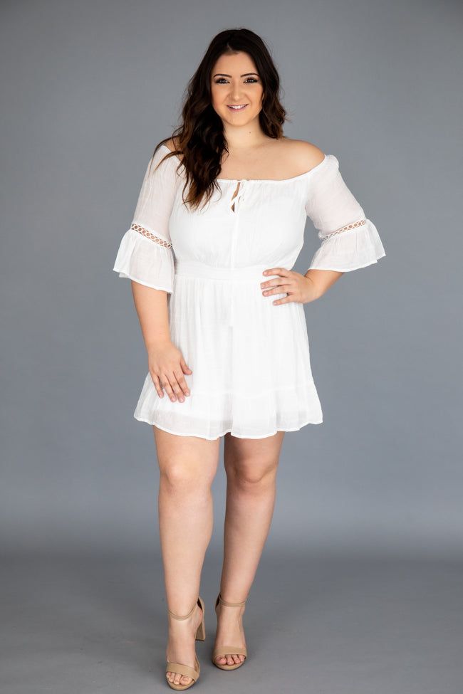 Stolen Dreams White Off The Shoulder Dress FINAL SALE sold by Pink Lily product image thumbnail 12