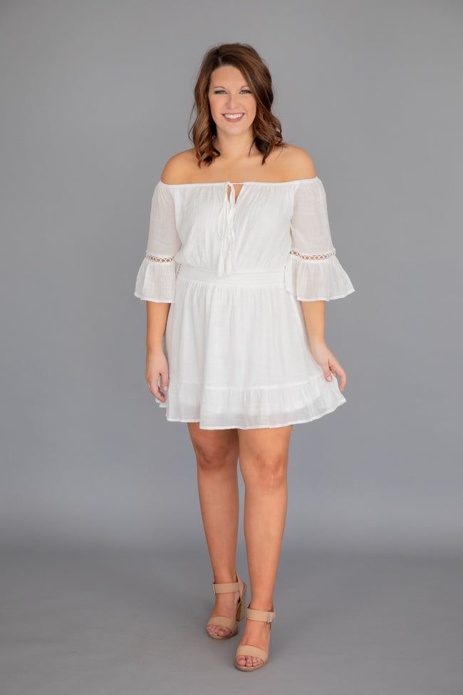 Stolen Dreams White Off The Shoulder Dress FINAL SALE sold by Pink Lily product image thumbnail 8