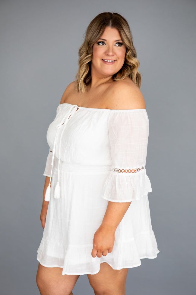 Stolen Dreams White Off The Shoulder Dress FINAL SALE sold by Pink Lily product image thumbnail 17