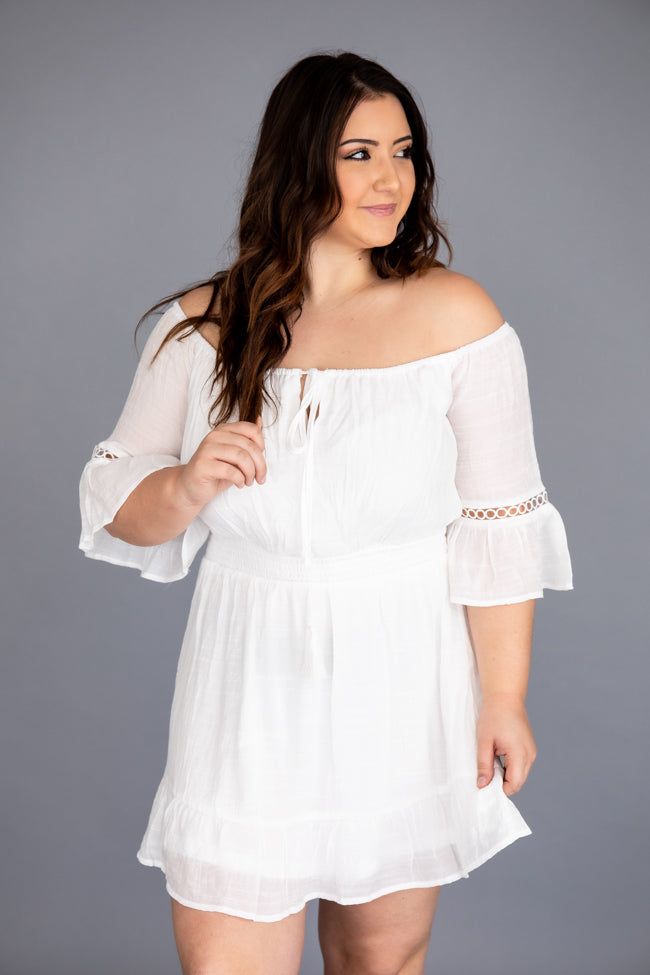 Stolen Dreams White Off The Shoulder Dress FINAL SALE sold by Pink Lily product image thumbnail 11