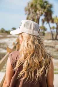 Coastal Cowgirl Tan Trucker Hat sold by Pink Lily
