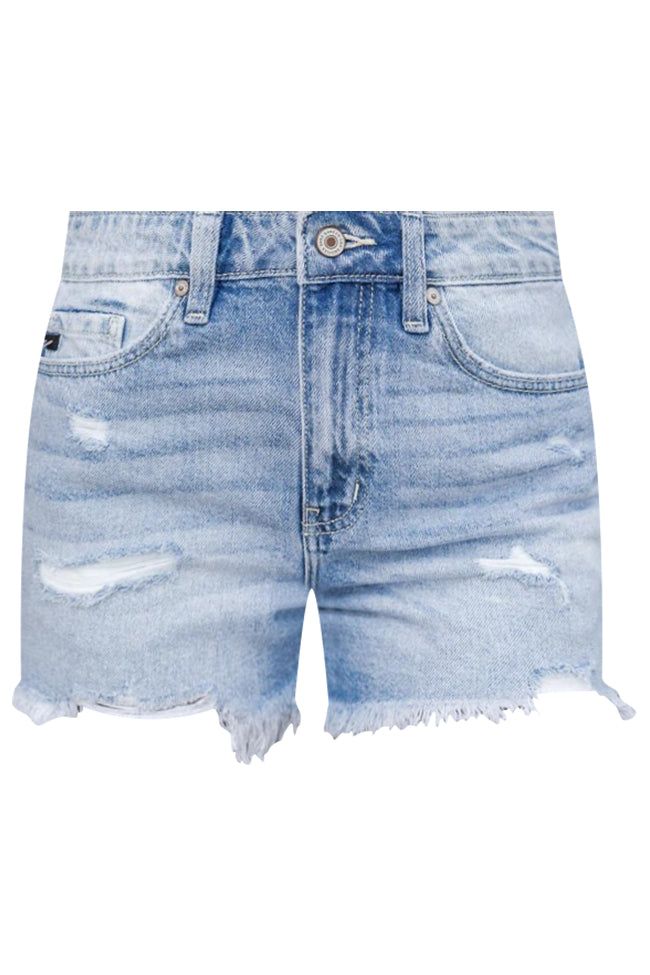 Next To Me Medium Wash Distressed Denim Shorts FINAL SALE sold by Pink Lily product image thumbnail 13