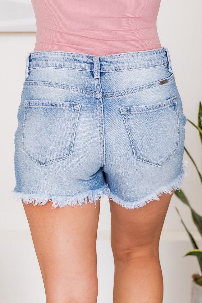 Next To Me Medium Wash Distressed Denim Shorts FINAL SALE sold by Pink Lily product image thumbnail 9