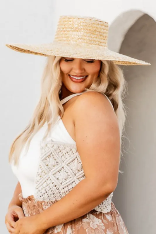 Gleaming Light Large Straw Hat FINAL SALE sold by Pink Lily